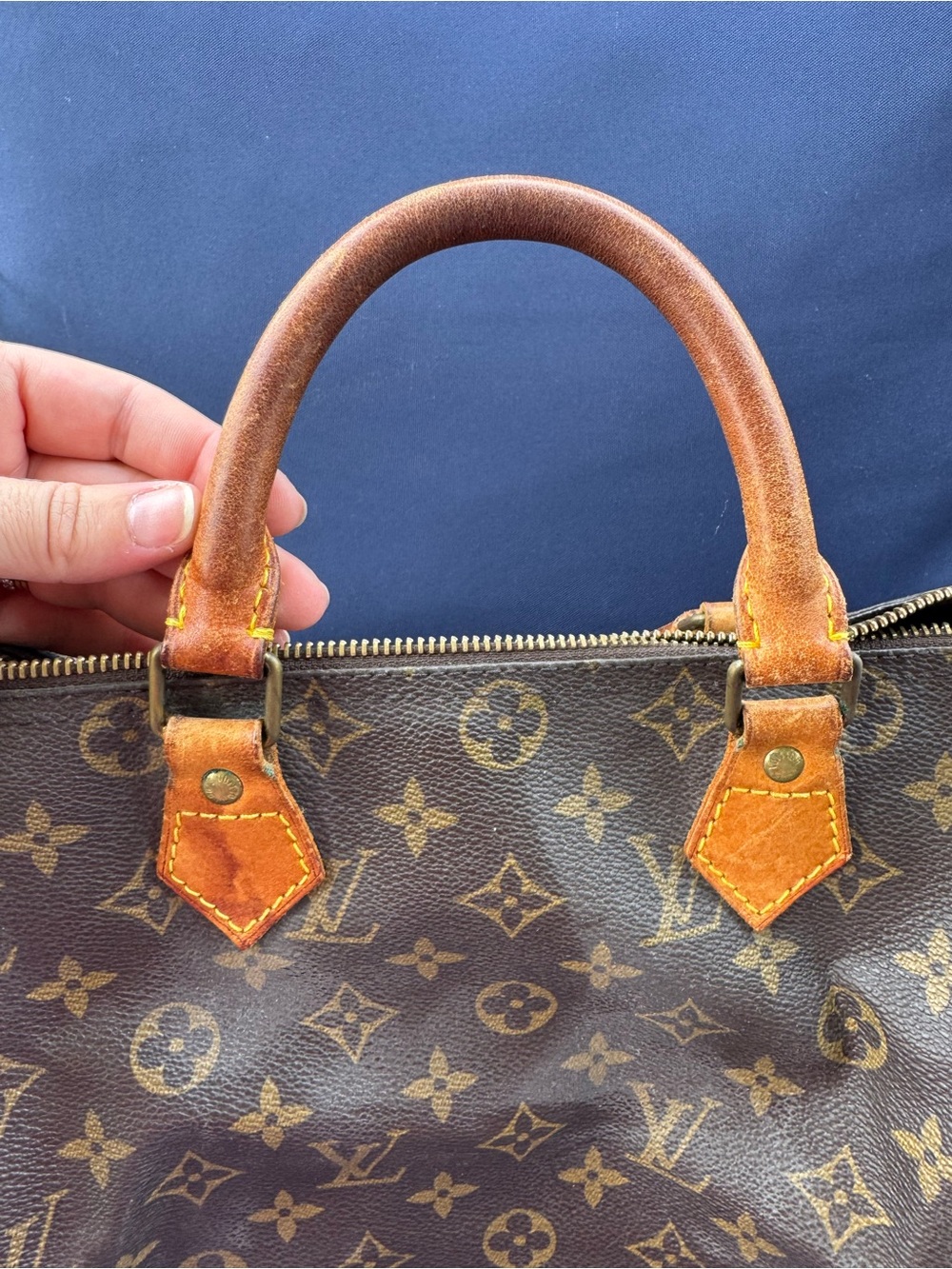Louis Vuitton Brown Monogram Canvas Duffel Bag with Natural Leather Trim - Picture 3 of 10
